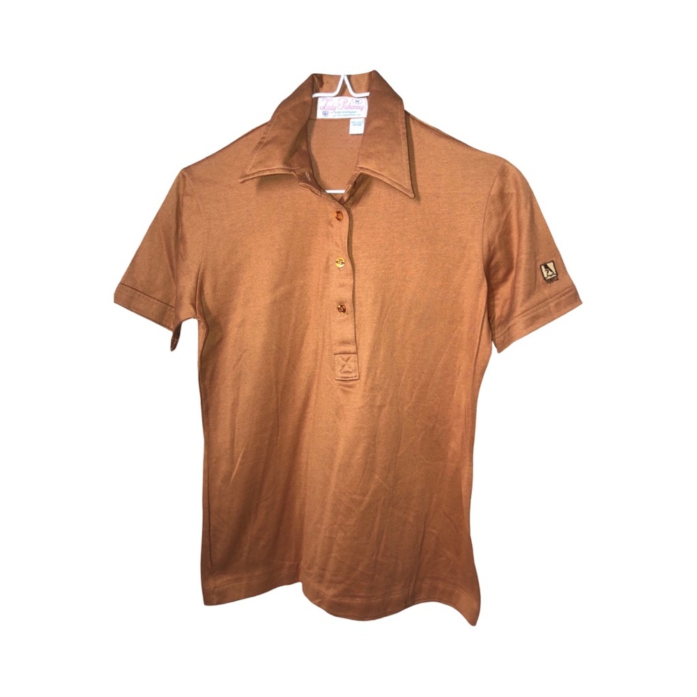 Vintage Women's Brown Polo Shirt lady Pickering